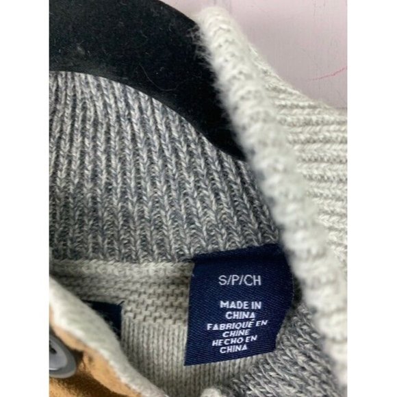 Chaps Ralph Lauren S Men Beige Pattern Sweater Long Sleeve Button Neck C… - Picture 3 of 5